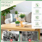 4 Pcs Bamboo Plant Stand for Indoor 3 Tiers Succulent Windowsill Shelf Small Tabletop Plant Flower Holders for Home Garden Patio Lover Gift Office Living Room Bedroom Decoration