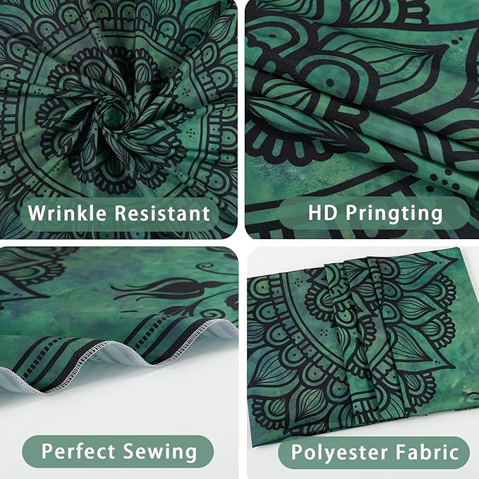 Apdidl Extra Large Green Boho Mandala Tapestry for Bedroom Aesthetic, Hippie Indian Vintage Floral Decor Wall Hanging, Bohemian Ceiling Flower Plants Art Backdrop Wall Tapestries for Dorm Living Room 71"X90"