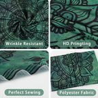 Apdidl Extra Large Green Boho Mandala Tapestry for Bedroom Aesthetic, Hippie Indian Vintage Floral Decor Wall Hanging, Bohemian Ceiling Flower Plants Art Backdrop Wall Tapestries for Dorm Living Room 71"X90"