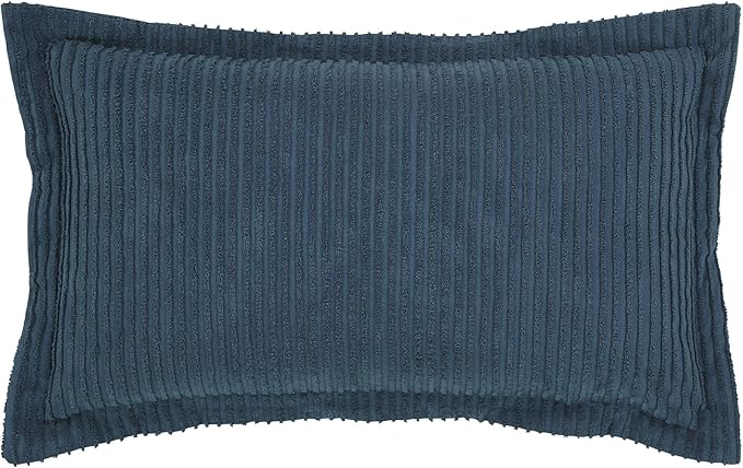 Better Trends Jullian Collection is Super Soft and Light Weight in Bold Stripes Design 100% Cotton Tufted Unique Luxurious Machine Washable Tumble Dry, King Sham, Teal