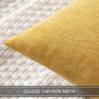 MIULEE Pack of 2 Mustard Yellow Decorative Pillow Covers 16x16 Inch Soft Chenille Couch Spring Throw Pillows Farmhouse Cushion Covers for Home Decor Sofa Bedroom Living Room