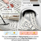 Area Rug 10x14 Rug Machine Washable Non-Slip Low Pile Print Pattern Western Rug for Living Room Bedroom Entryway Tribal Series -Navywhite/Black