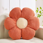 Flower Shaped Pillow - Daisy Decorative Cushion, Soft Seat Cushion, Orange Flower, 15.7"