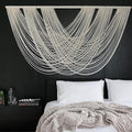 Flber Macrame Wall Hanging Large 57.00" W x 31.00" L Macrame Wall Decor Large Yarn Tapestry Home Boho Wall Decor