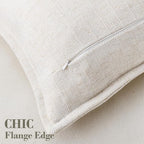 16x16 Linen Pillow Covers Beige Pack of 2 Farmhouse Boho Neutral Accents Striped Textured Square Decorative Throw Pillow Cases for Living Room Couch Bed Home Decor
