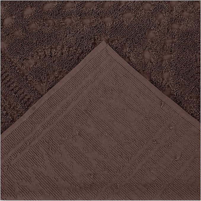 Better Trends Rio Collection is Super Soft and Light Weight in Floral Design 100% Cotton Tufted Unique Luxurious Machine Washable Tumble Dry, Euro Sham, Chocolate