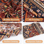 Apdidl Boho Hippie Wall Tapestry for Bedroom Aesthetic, Mandala Indian Bohemian Tapestries Art Decor, Vintage Orange Floral Cool Vertical Wall Hanging for Living Room Dorm 36" X 48"