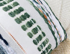 Chenille and Cotton Long Pillow for Bed, Striped Textured Boho Lumbar Throw Pillow Cover 14x36, Neutral Accent Decorative Extra Long Body Pillow Case for Couch, Sofa, Bedroom, Sage Green