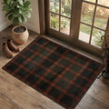 3x4 Retro Buffalo Plaid Indoor Entryway Rug - Front Door Mat Indoor Entrance, Non Slip Washable Rug for Kitchen, Living Room and Fireplace, Washable Easy Jute Red and Black Fall & Holiday Decor