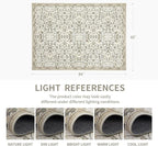 6×9 Washable Large Area Rugs for Living Room, Floral Soft Rug Non Slip Stain Resistant Carpet for Bedroom Dining Room Kitchen Farmhouse Home Decor，Beige Multi 061