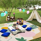 Extra Large Picnic Blankets Waterproof Foldable (60 "x 80") Beach Blanket Waterproof Sandproof,3-Layer Thicking Mat Outdoor Packable Camping Blanket