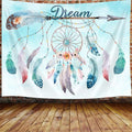 Dream Catcher Feather Mini Tapestry, Native American Arrow Dreamcatcher Tapestry Wall Hanging for Teen Girl Bedroom, Blue Teal Bohemian Bohemian Tapestries Living Room College Dorm Home Decor (40W X