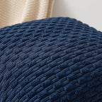 Kevin Textile 14x20 Inch Pillow Cover 1 Pack Boho Decorative Soft Striped Corduroy Lumbar Farmhouse Color Accent Rectangle Cushion Case for Living Room Couch Sofa Bed, Navy Blue