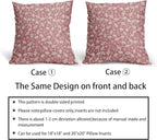 Pink Pillow Covers 22x22 Set of 2 Vintage Floral Rustic Old Style Cute Flower Print Decorative Outdoor Pillowcases Seasonal Farmhouse Throw Cushion Case Decor for Couch Sofa Bed