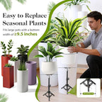 AZEAM Adjustable Plant Risers for Inside Pots, 2 PCS Planter Inserts Fillers 12"- 16" Raise for Large Flower Pots, Height Planter Lifter Stand with 4"-12" Top Support for Outdoor Indoor Plants