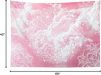 LB Pink Boho Tapestry Mandala Bohemian Aesthetic Pink Sky Cloud Tapestry Wall Hanging Nature Landscape Wall Decor for Bedroom Living Room Dorm 60Wx40L Inches