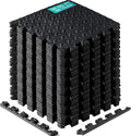 Yes4All Interlocking Exercise Foam Mats with Border – Interlocking Floor Mats for Gym Equipment – Eva Interlocking Floor Tiles - 36 Square Feet (36 Tiles) - Black
