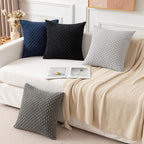 Kevin Textile 16x24 Inch Pillow Cover 1 Pack Boho Decorative Soft Striped Corduroy Lumbar Farmhouse Color Accent Rectangle Cushion Case for Living Room Couch Sofa Bed, Navy Blue