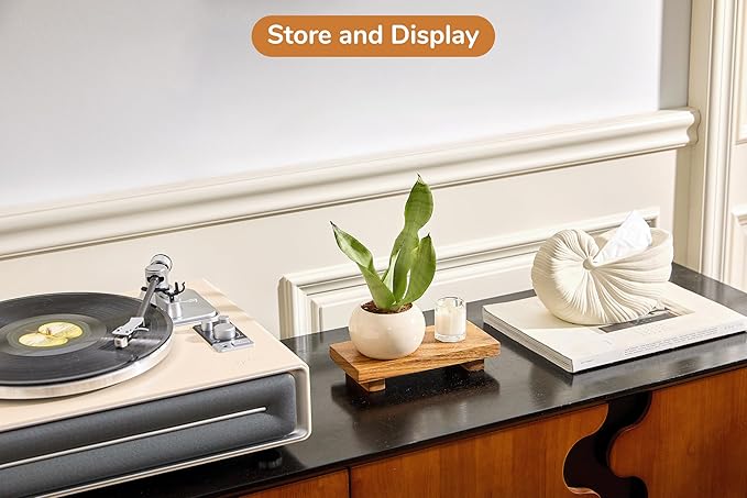 X-Small 8.5" Acacia Wood Riser Pedestal Stand, Farmhouse Bathroom and Kitchen Sink Decor, Decorative Wood Tray for Counter, Soap Dish Holder, Vanity Tray (XS: 8.5" x 4.0" x 1.57")