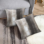 Emvency Set of 2 Brown Beige Painting Throw Pillow Covers Contemporary Abstract Design Retro Decorative Pillow Case Home Decor Standard Square 18x18 Inch Cushion Pillowcase