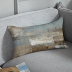 Britimes Throw Pillow Covers Modern Home Art Decor, 12 x 20 Inches Set of 2 Pillow Cases Decorative, Abstract Oil Painting Pillowcases for Bedroom, Living Room, Grey Beige