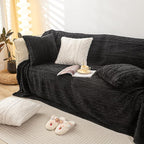 YUSOKI Twin XL Blanket Single Layer,Weight(3.1lb),370GMS-3D Stylish Design for Gift Home Decor (Black,65"x90")