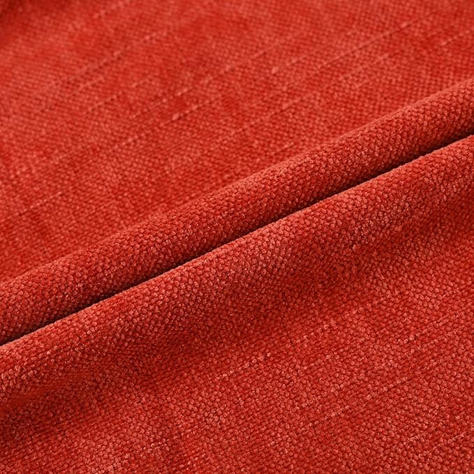 Set of 4 Soft Textured Decorative Throw Pillow Covers 16x16 Inch Cozy Farmhouse Cushion Cover Square Accent Pillow Cases for Bed Couch Sofa Living Room, Red