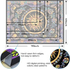 Accnicc Sun and Moon Tapestry Psychedelic Floral Plant Tapestries for Bedroom Aesthetic Hippie Boho Flower Tapestry Wall Hanging for Dorm Living Room (90'' × 68'')