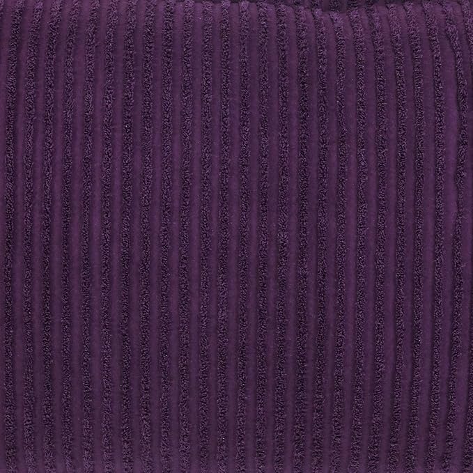 Better Trends Jullian Collection is Super Soft and Light Weight in Bold Stripes Design 100% Cotton Tufted Unique Luxurious Machine Washable Tumble Dry, Standard Sham, Plum