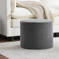 Bezseller Soft Boucle Pouf Ottoman, Comfortable Foot Rest, Full Foam Filling Footstool for Living Room, Bedroom, Lightweight Comfort and Charm Floor Poof Seating Perfect to Rest Your Feet, Grey