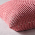 Topfinel Pink Throw Pillow Covers 16x16 Inch Set of 4,Soft Farmhouse Corduroy Decorative Cushion Cover,Square Cute Pillow Case for Gril's Bedroom Couch Sofa Living Room,Spring Series Home Decor