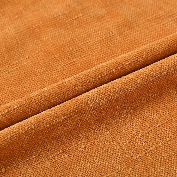 Set of 4 Soft Textured Decorative Throw Pillow Covers 22x22 Inch Cozy Farmhouse Cushion Cover Square Accent Pillow Cases for Bed Couch Sofa Living Room, Orange
