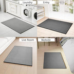 Kitchen Mat 1 PCS, Cushioned Non Slip Rugs for Kitchen Floor, Absorbent Runner Comfort Standing Mats Washable for Kitchen, Office, Home (Black, 24"x36")