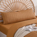 JELLYMONI Pillowcases Body Size Rust 1 Pack Boho Striped Bed Pillow Covers 20x54in Polyester Envelope Pillow Shams Tufted Bohemian Textured (Pillows are not Included)