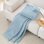 50x70 Inch Blue Throw Blanket - Soft & Fluffy Fleece, Cute & Aesthetic, Perfect for Sofa, Couch, Chair, Bed, Living Room & Bedroom, All-Season Use, Plush & Cozy Decorative Blanket