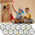 Tinideya 12 Pcs Kids Carpet Circle Seats for Class 16 Inch Round Classroom Rug Floor Cushions Soft First Day of School Educational Mat Non Slip Back to School Learning Playing Areas(Positive)