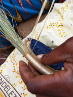 African Basket Rwanda - 8 Inches Diameter - Sisal, Sweetgrass Basket - Handmade From Africa, SRB107