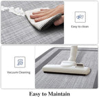 Mattitude Kitchen Mats Set of 2,Cushioned Anti-Fatigue Non-Skid Rug Sets Ergonomic Comfort Standing Mat for Kitchen, Floor, Office, Sink, Laundry, Gray and Gray