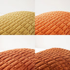 Fancy Homi Set of 4 Burnt Orange Fall Boho Decorative Throw Pillow Covers 26x26 Inch for Couch Bed Sofa, Aesthetic Modern Bohemian Room Decor, Fuzzy Fluffy Cozy Corduroy Textured Cushion Case 66x66cm