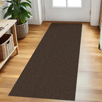 EARTHALL Washable Runner Rug 2x5 Ft Non Slip Runners for Hallways Cotton Rubber Backed Kitchen Runner Braided Indoor Floor Carpet Runners for Entryway, Hallway, Kitchen, Bedroom, Brown/Coffee