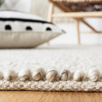 SAFAVIEH Area Rug 4x6 - Natura Collection - Grey & Ivory, Handmade Wool Blend, Textured Design, Ideal for Living Room, Bedroom, Dining Space (NAT425F)