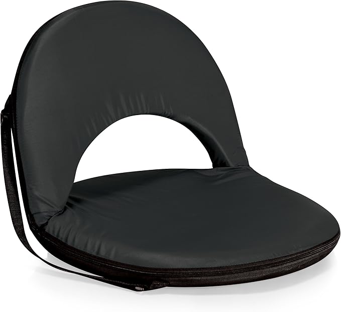 PICNIC TIME Oniva Portable Reclining Stadium Seat with Back Support, Folding Bleacher Chairs with Back and Cushion, Thick Padded Bench Seat and Armrest, Includes Six Backrest Positions