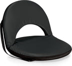 PICNIC TIME Oniva Portable Reclining Stadium Seat with Back Support, Folding Bleacher Chairs with Back and Cushion, Thick Padded Bench Seat and Armrest, Includes Six Backrest Positions