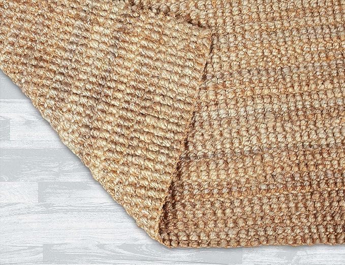 IRONGATE Jute Handspun Area Rug - Premium Jute Handwoven Reversible Chunky Textured Tan Beige Neutral Throw Accent Rug Carpet - Rustic Farmhouse Living Room Bedroom Den Study Décor -24" x 36" Natural