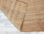 IRONGATE Jute Handspun Area Rug - Premium Jute Handwoven Reversible Chunky Textured Tan Beige Neutral Throw Accent Rug Carpet - Rustic Farmhouse Living Room Bedroom Den Study Décor - 5' x 8' Natural