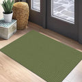 EARTHALL Woven Area Rug 2x3 Ft Washable Rugs for Entryway Braided Non Slip Throw Rugs Door Mat Indoor Outdoor Entrance Small Cotton Woven Carpet for Kitchen Foyer Front Door, Green