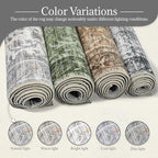 6x9 Washable Rug Vintage Fade Resistant Boho Distressed Non-Slip Indoor Large Carpet Low Pile Lightweight & High-Traffic Safe for Bedroom, Dorm, Playroom - Farmhouse Decor