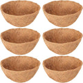 Legigo 6 Pack 12 Inch Hanging Basket Coco Liners Replacement, 100% Natural Round Coconut Coco Fiber Planter Basket Liners for Hanging Basket Flowers/Vegetables