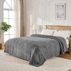 50x70 Inch Grey Throw Blanket - Soft & Fluffy Fleece, Cute & Aesthetic, Perfect for Sofa, Couch, Chair, Bed, Living Room & Bedroom, All-Season Use, Plush & Cozy Decorative Blanket