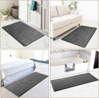 KMAT 2PCS Kitchen Mat Cushioned Anti-Fatigue Floor Mat,Waterproof Non-Slip Standing Mat,Ergonomic Comfort Floor Mat Rug for Home,Office,Sink,Laundry,Desk(17.3"x28"+17.3"x60",Grey)